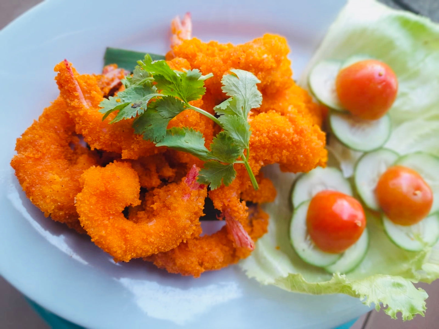 E18PR Fried Prawn with Bread Crumbs / กุ้งชุบเกล็ดขนมปังทอด