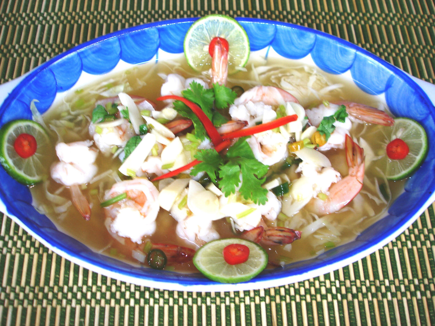 E13PR Steamed Prawns with Lime(Spicy)