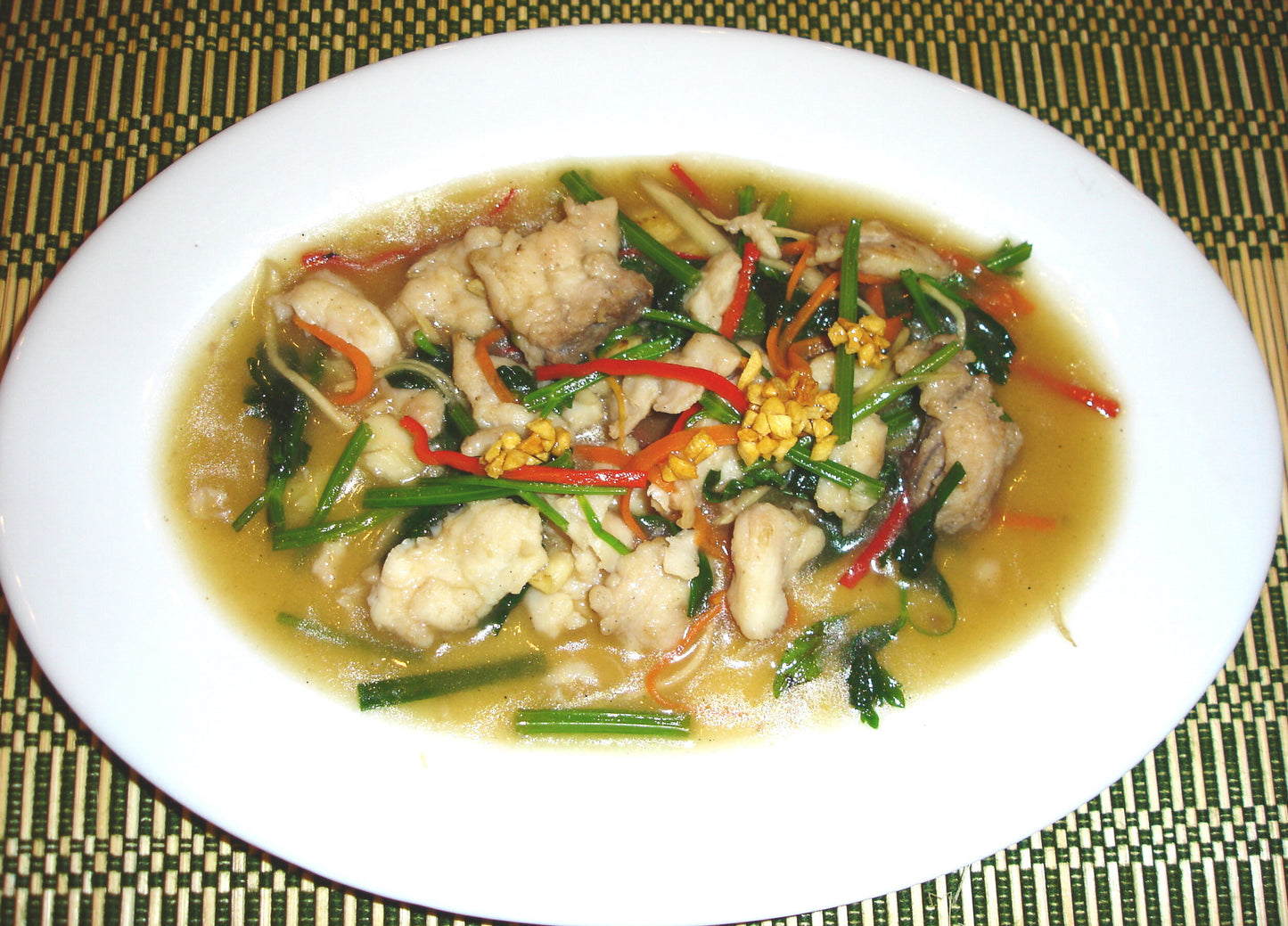 K04 Stir-Fried Fish with Chinese Celery & Ginger