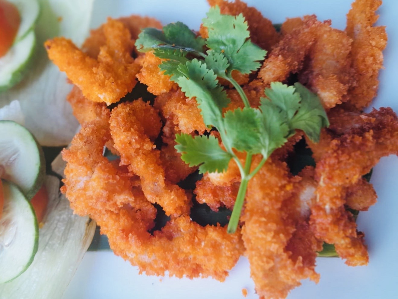 E18SQ Fried Squid with Bread Crumbs / ปลาหมึกชุบเกล็ดขนมปังทอด